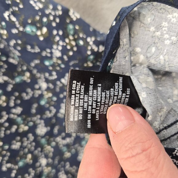 Julian & Mark Button Down Shirt Blue Floral Size XXL 2XL Long Sleeve New - Picture 7 of 9